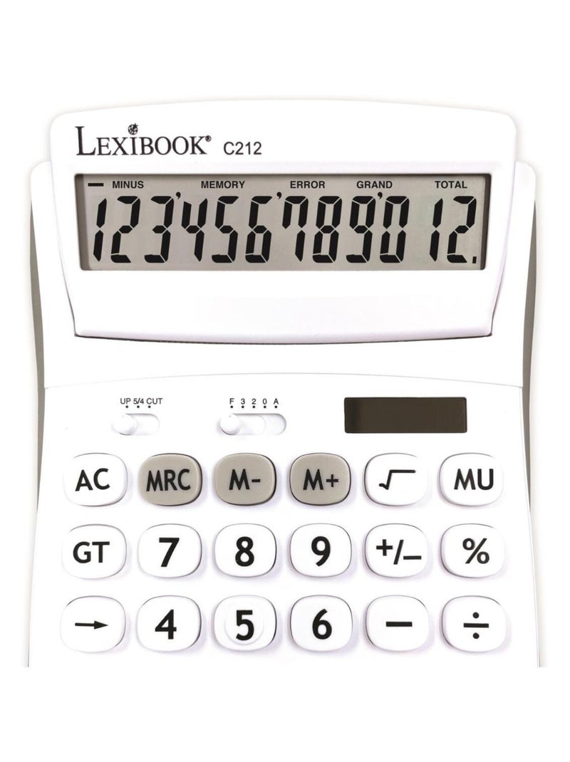 Calculadora de secretária de 12 dígitos Branco - Kiabi