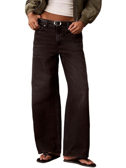 Calvin Klein Jeans Baggy de Cintura Descaída para Mulher em Preto - Kiabi