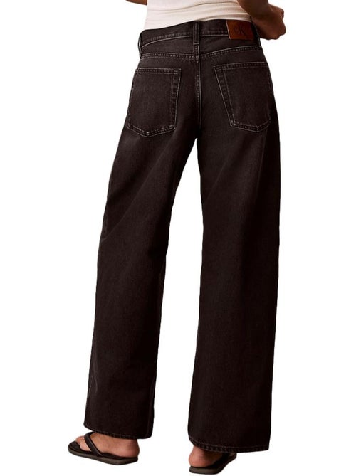 Calvin Klein Jeans Baggy de Cintura Descaída para Mulher em Preto - Kiabi