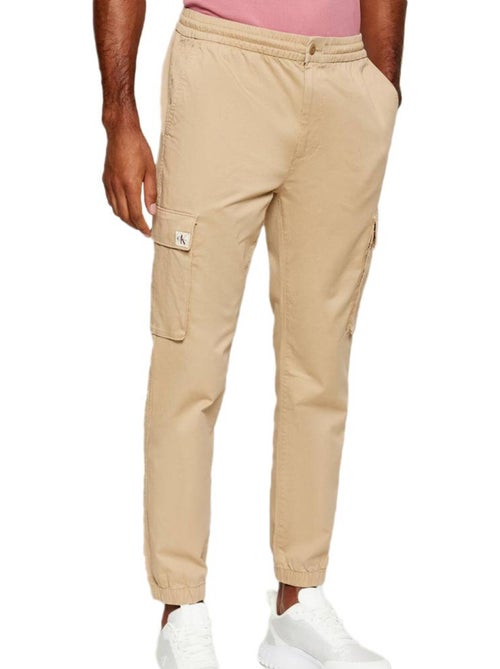 Calvin Klein Jeans Calças Cargo Skinny Bege de Algodão Confortáveis para Homem - Kiabi Calvin Klein Jeans Calças Cargo Skinny Bege de Algodão Confortáveis para Homem - Kiabi