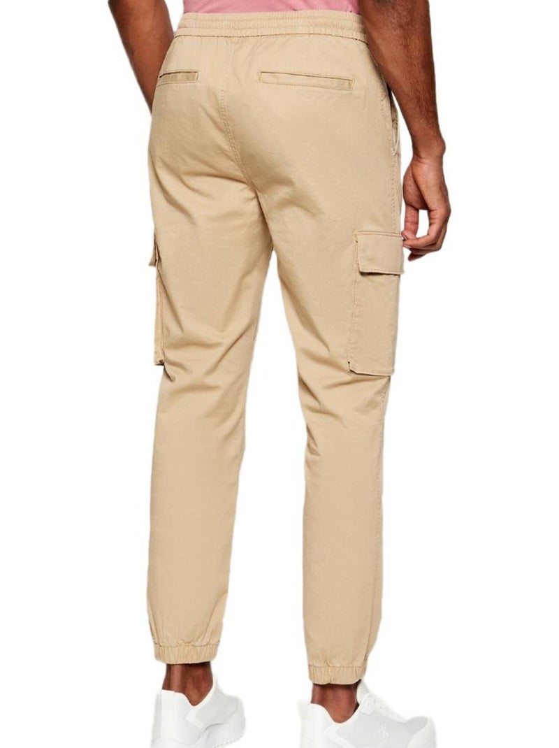 Calvin Klein Jeans Calças Cargo Skinny Bege de Algodão Confortáveis para Homem Bege - Kiabi