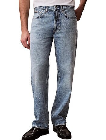 Calvin klein jeans homem azul corte reto anos 90