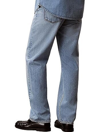 Calvin klein jeans homem azul corte reto anos 90