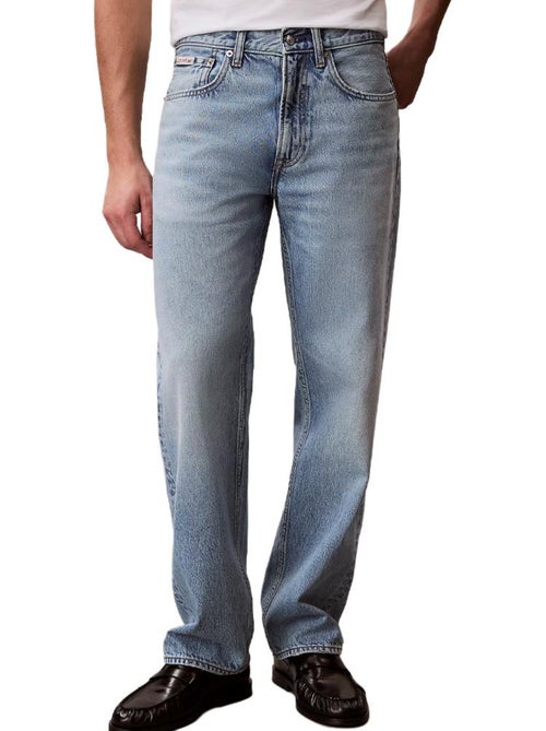 Calvin klein jeans homem azul corte reto anos 90 - Kiabi
