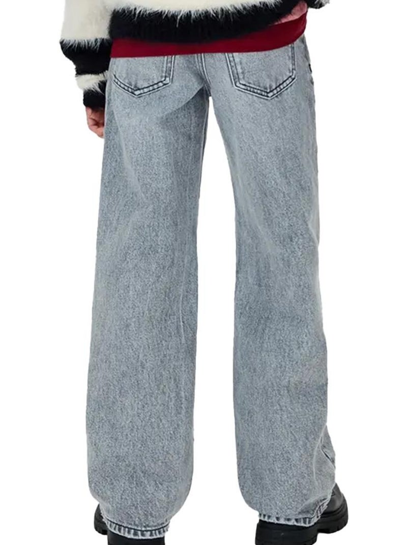 Calvin Klein Jeans Menino - Jeans Cinzento Lavado de Corte Largo Cinza-prateado - Kiabi