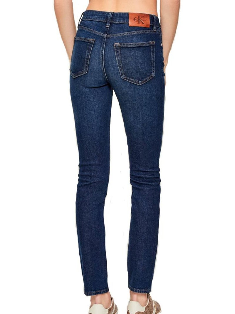 Calvin Klein Jeans Slim Azul de Cintura Média para Mulher Azul - Kiabi