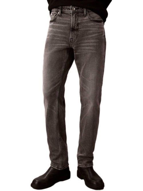 Calvin klein jeans slim fit homem cinzento pewter rock - Kiabi