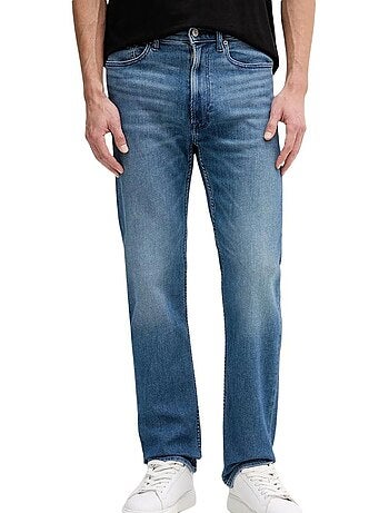 Calvin Klein Jeans Standard: Jeans Azul de Corte Reto para Homem