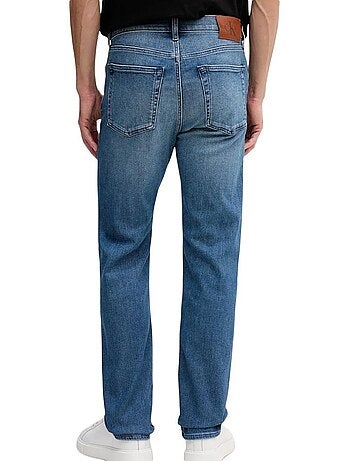 Calvin Klein Jeans Standard: Jeans Azul de Corte Reto para Homem