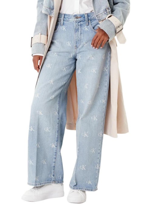 Calvin Klein Jeans The Wide: Jeans Azul Loose para Mulher - Kiabi Calvin Klein Jeans The Wide: Jeans Azul Loose para Mulher - Kiabi