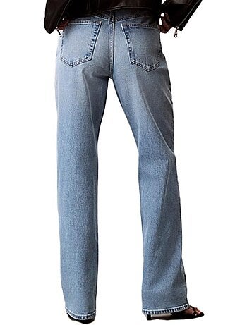 Calvin Klein Jeans VLQ: Jeans de Cintura Alta Azuis para Mulher