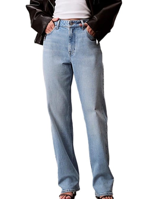 Calvin Klein Jeans VLQ: Jeans de Cintura Alta Azuis para Mulher - Kiabi Calvin Klein Jeans VLQ: Jeans de Cintura Alta Azuis para Mulher - Kiabi