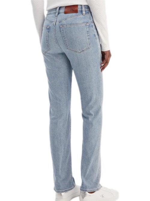 Calvin Klein JeansRise Jeans Retos Azuis para Mulher - Kiabi Calvin Klein JeansRise Jeans Retos Azuis para Mulher - Kiabi