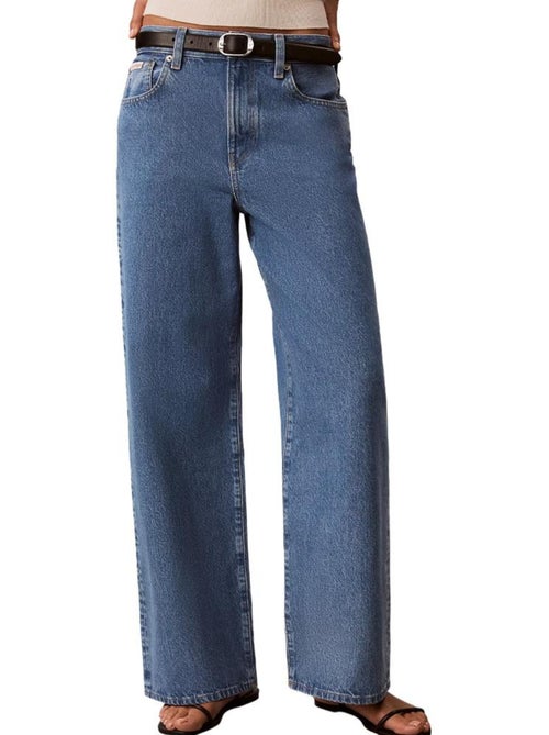 Calvin klein the wide radio jeans largos azuis para mulher - Kiabi