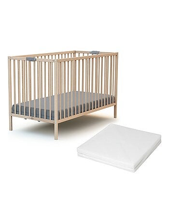 Cama bebê dobrável de madeira flex