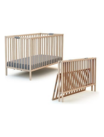 Cama bebê dobrável de madeira flex
