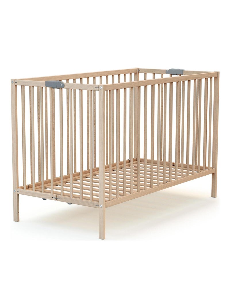 Cama bebê dobrável de madeira flex Castanho-avelã - Kiabi