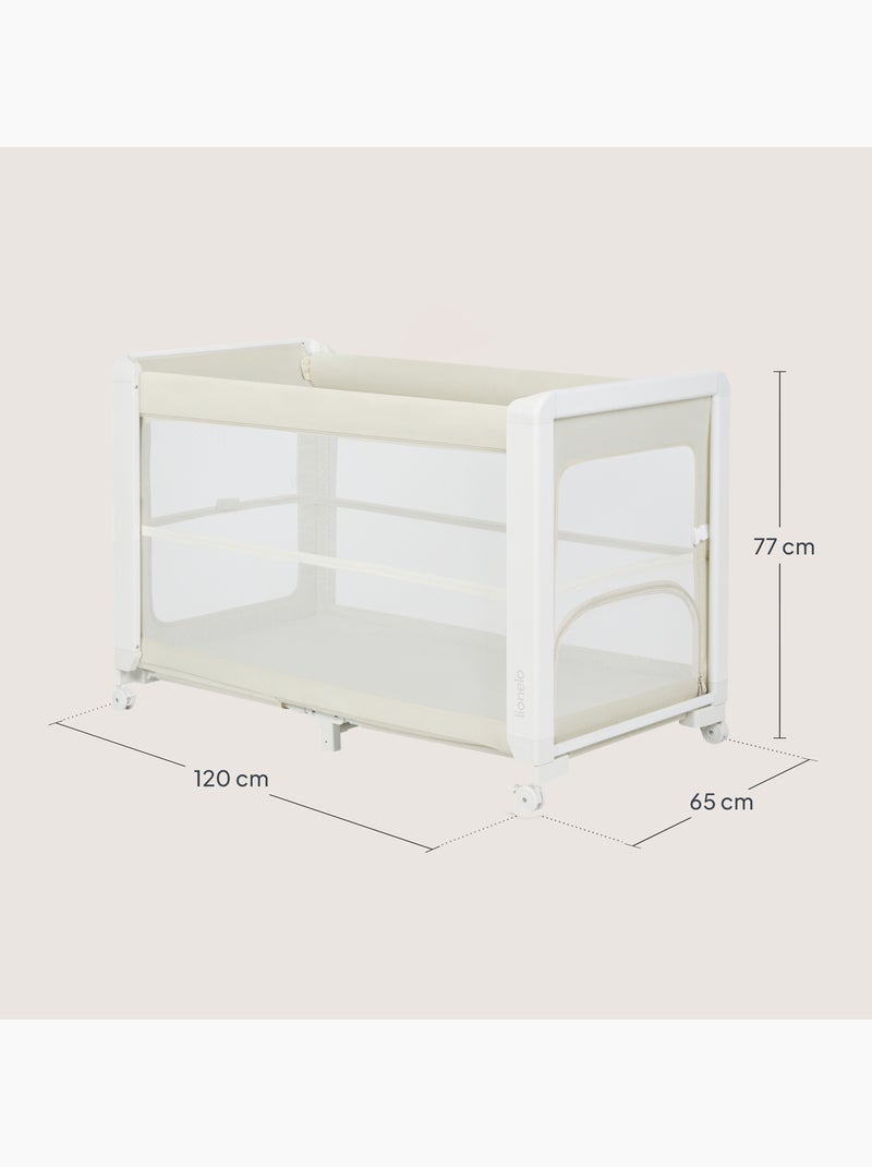 Cama Berço Coleito 5em1 LIONELO Patty - Parque - Dobrável - Colchão - Com Rodas Bege - Kiabi