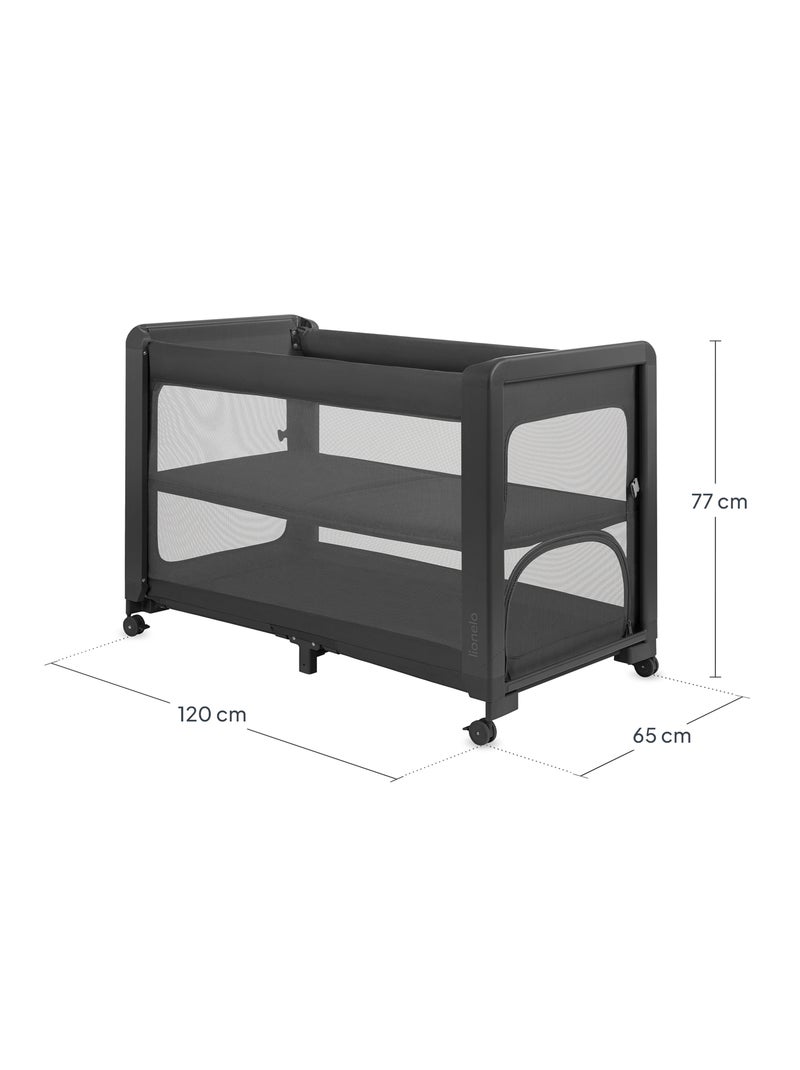 Cama Berço Coleito 5em1 LIONELO Patty - Parque - Dobrável - Colchão - Com Rodas Cinza - Kiabi