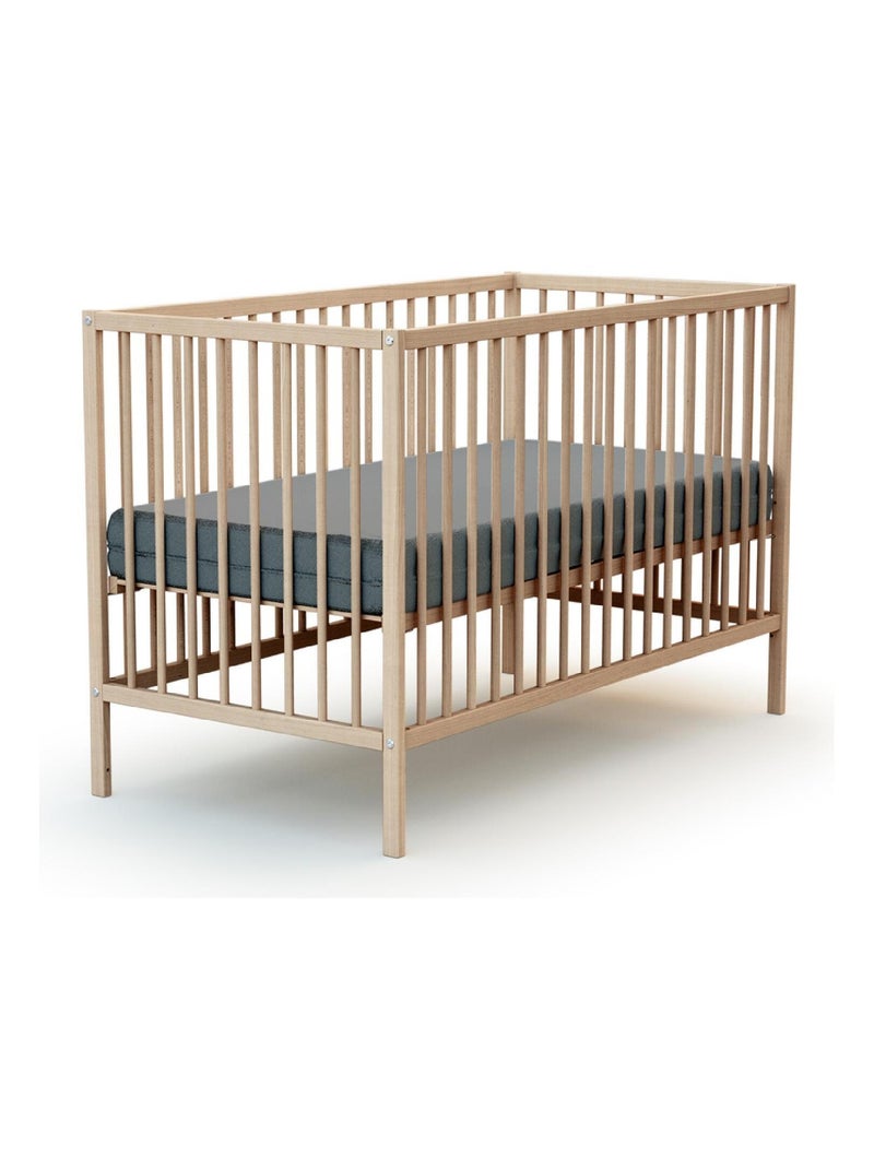 Cama de bebé e muda-fraldas de madeira milo Castanho-avelã - Kiabi