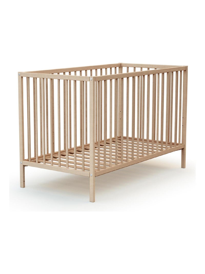 Cama de bebé e muda-fraldas de madeira milo Castanho-avelã - Kiabi