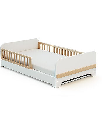 Cama de chão extensível de madeira para crianças 80x140-165-190 carrossel com colchão