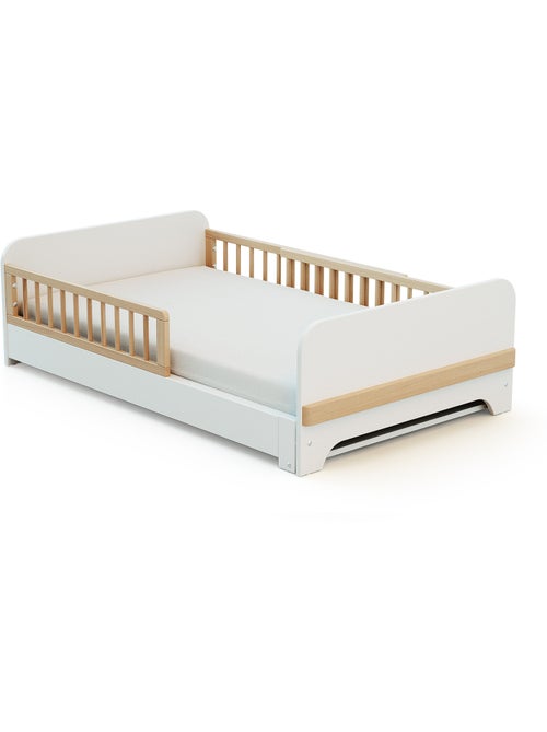 Cama de chão extensível de madeira para crianças 80x140-165-190 carrossel com colchão - Kiabi