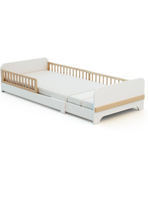 Cama de chão extensível de madeira para crianças 80x140-165-190 carrossel com colchão - Kiabi