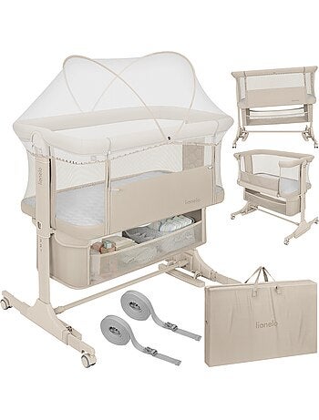 Cama de co-leito 3 em 1 LIONELO Jodie - Berço - Ajustável em altura e inclinação