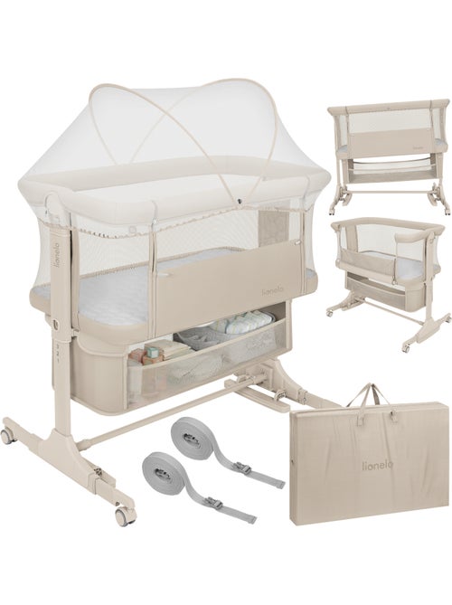 Cama de co-leito 3 em 1 LIONELO Jodie - Berço - Ajustável em altura e inclinação - Kiabi Cama de co-leito 3 em 1 LIONELO Jodie - Berço - Ajustável em altura e inclinação - Kiabi