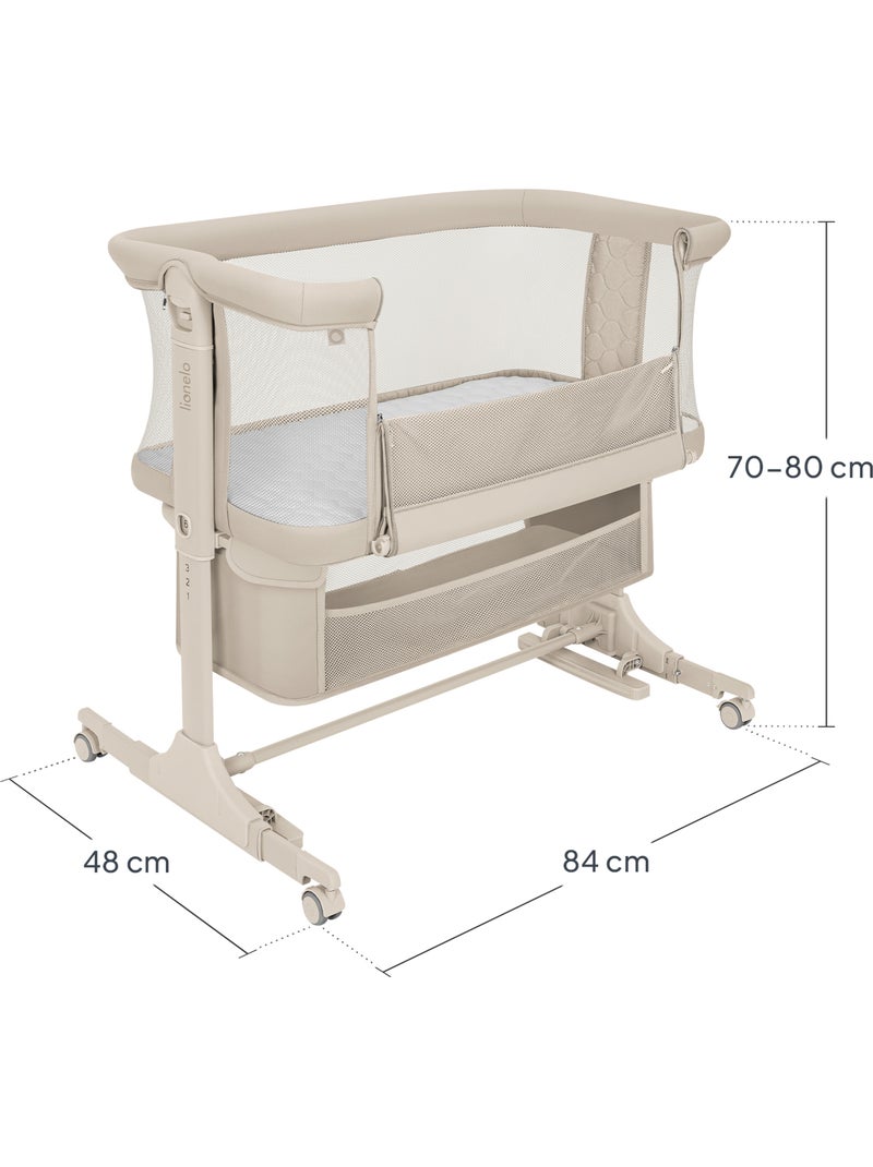 Cama de co-leito 3 em 1 LIONELO Jodie - Berço - Ajustável em altura e inclinação Bege - Kiabi