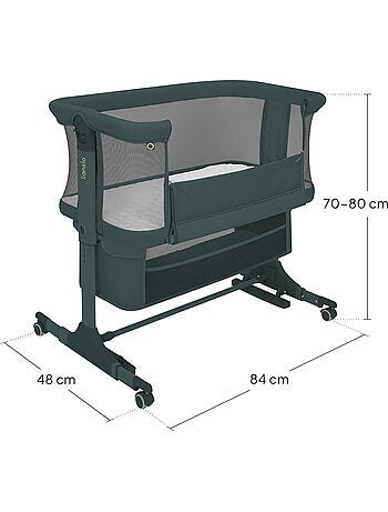 Cama de co-leito 3 em 1 LIONELO Jodie - Berço - Ajustável em altura e inclinação
