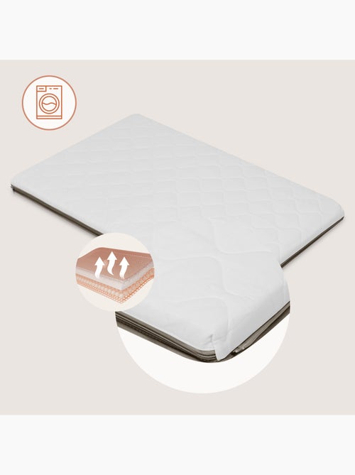 Cama de viagem 2 em 1 LIONELO Mila - Ultraleve - Cama de bebé - Colchão de 4 cm - Saco incluído - Kiabi