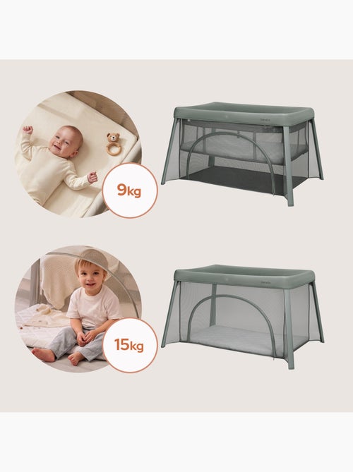 Cama de viagem 2 em 1 LIONELO Mila - Ultraleve - Cama de bebé - Colchão de 4 cm - Saco incluído - Kiabi