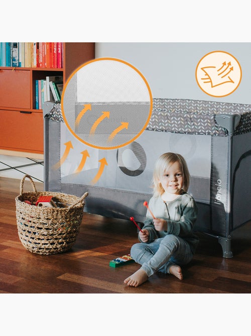 Cama de viagem 2 em 1 LIONELO Stefi – Parque infantil – 125 x 65 cm – Rodas – 0-36 meses – Saco - Kiabi Cama de viagem 2 em 1 LIONELO Stefi – Parque infantil – 125 x 65 cm – Rodas – 0-36 meses – Saco - Kiabi