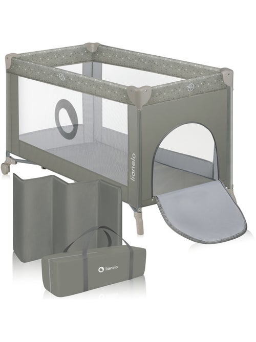 Cama de viagem 2 em 1 LIONELO Stefi – Parque infantil – 125 x 65 cm – Rodas – 0-36 meses – Saco - Kiabi Cama de viagem 2 em 1 LIONELO Stefi – Parque infantil – 125 x 65 cm – Rodas – 0-36 meses – Saco - Kiabi