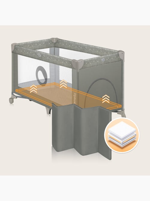 Cama de viagem 2 em 1 LIONELO Stefi – Parque infantil – 125 x 65 cm – Rodas – 0-36 meses – Saco - Kiabi Cama de viagem 2 em 1 LIONELO Stefi – Parque infantil – 125 x 65 cm – Rodas – 0-36 meses – Saco - Kiabi