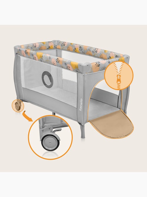Cama de viagem 2 em 1 LIONELO Stefi Plus – Parque infantil – Colchão de alta densidade – 0-36 meses - Kiabi