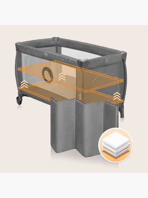 Cama de viagem 2 em 1 LIONELO Stefi Plus – Parque infantil – Colchão de alta densidade – 0-36 meses - Kiabi