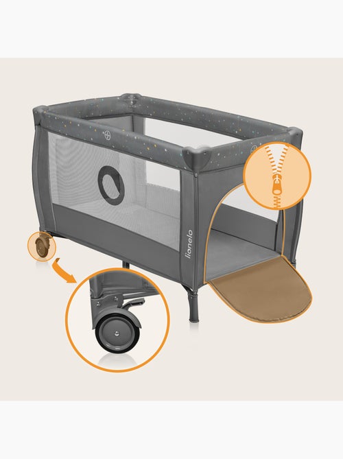 Cama de viagem 2 em 1 LIONELO Stefi Plus – Parque infantil – Colchão de alta densidade – 0-36 meses - Kiabi