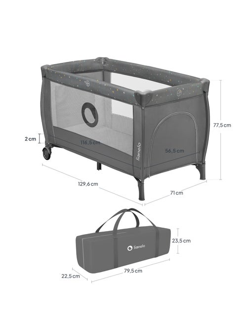 Cama de viagem 2 em 1 LIONELO Stefi Plus – Parque infantil – Colchão de alta densidade – 0-36 meses - Kiabi