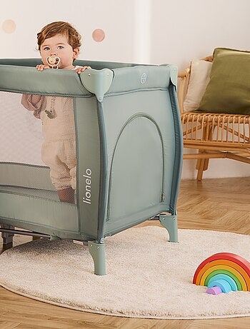 Cama de viagem 2 em 1 LIONELO Stefi Plus – Parque infantil – Colchão de alta densidade – 0-36 meses