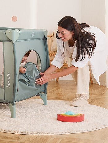 Cama de viagem 2 em 1 LIONELO Stefi Plus – Parque infantil – Colchão de alta densidade – 0-36 meses