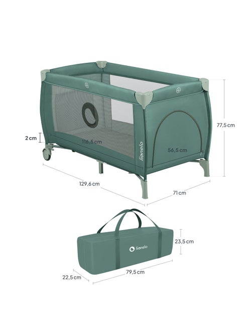Cama de viagem 2 em 1 LIONELO Stefi Plus – Parque infantil – Colchão de alta densidade – 0-36 meses - Kiabi