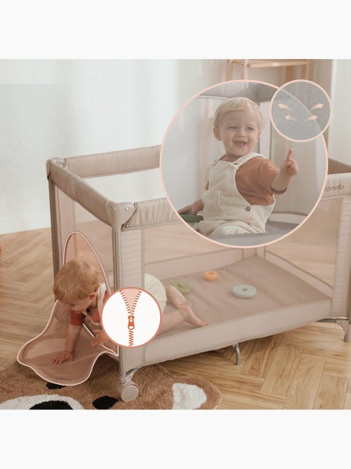 Cama de Viagem 2em1 LIONELO Amelie - Parque de Bebé - Ligeira - Rodas - Com Saco - Kiabi Cama de Viagem 2em1 LIONELO Amelie - Parque de Bebé - Ligeira - Rodas - Com Saco - Kiabi