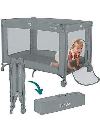 Cama de Viagem 2em1 LIONELO Amelie - Parque de Bebé - Ligeira - Rodas - Com Saco