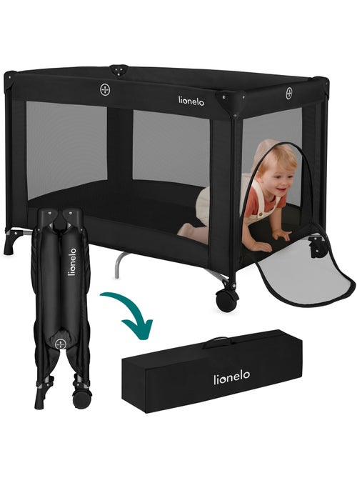 Cama de Viagem 2em1 LIONELO Amelie - Parque de Bebé - Ligeira - Rodas - Com Saco - Kiabi Cama de Viagem 2em1 LIONELO Amelie - Parque de Bebé - Ligeira - Rodas - Com Saco - Kiabi
