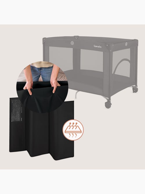 Cama de Viagem 2em1 LIONELO Amelie - Parque de Bebé - Ligeira - Rodas - Com Saco - Kiabi Cama de Viagem 2em1 LIONELO Amelie - Parque de Bebé - Ligeira - Rodas - Com Saco - Kiabi