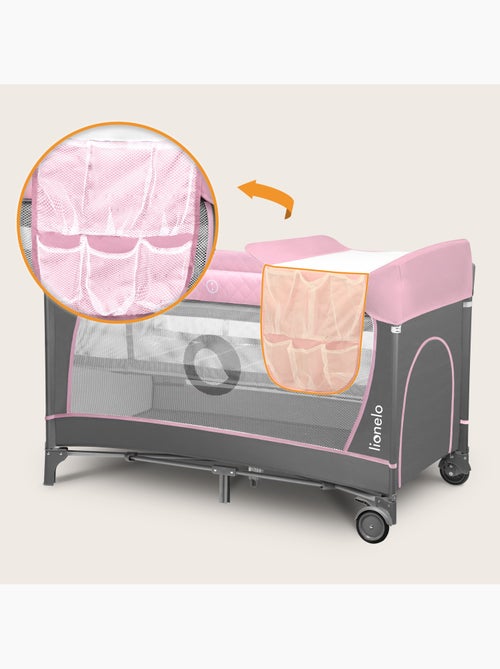 Cama de viagem 3 em 1 LIONELO Flower – Parque infantil – 0-36 meses – Dobragem rápida – Rodas - Kiabi