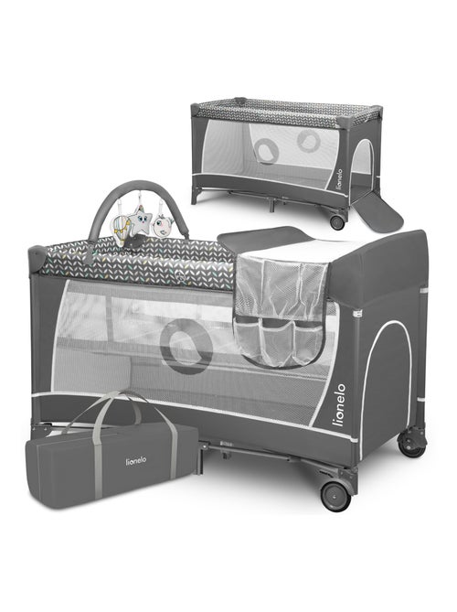 Cama de viagem 3 em 1 LIONELO Flower – Parque infantil – 0-36 meses – Dobragem rápida – Rodas - Kiabi Cama de viagem 3 em 1 LIONELO Flower – Parque infantil – 0-36 meses – Dobragem rápida – Rodas - Kiabi